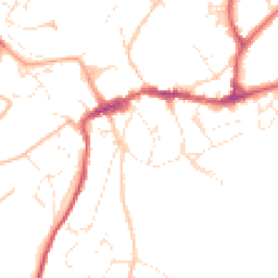 Daytime road noise heatmap for EX20 1DS