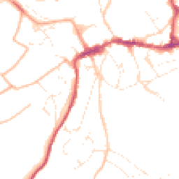 Daytime road noise heatmap for EX20 1HT