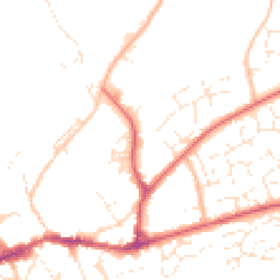 Daytime road noise heatmap for EX20 1TX