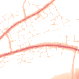 Daytime road noise heatmap for EX20 1WJ