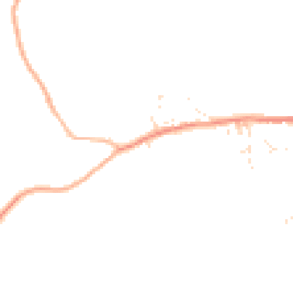 Daytime road noise heatmap for EX20 2EE