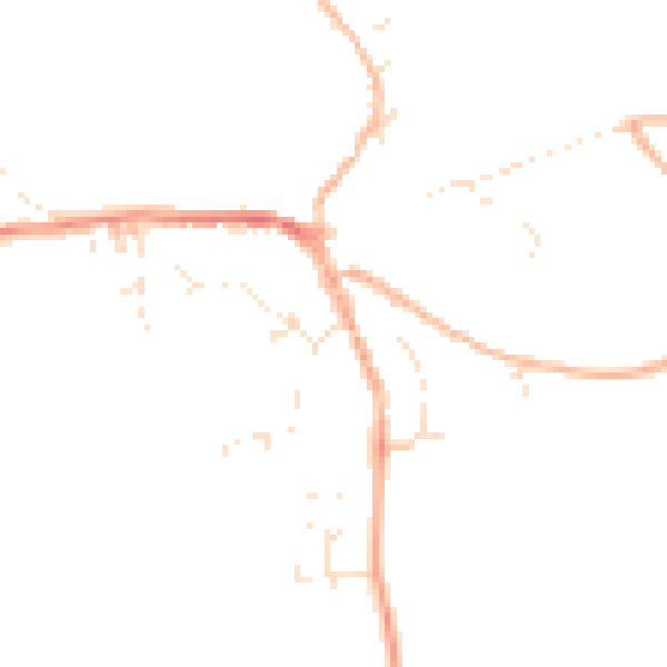 Daytime road noise heatmap for EX20 2HN