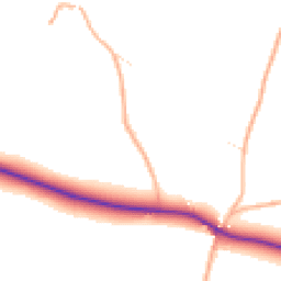Daytime road noise heatmap for EX20 2TL