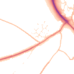 Daytime road noise heatmap for EX20 3NB