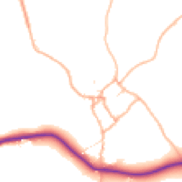 Daytime road noise heatmap for EX20 3RP