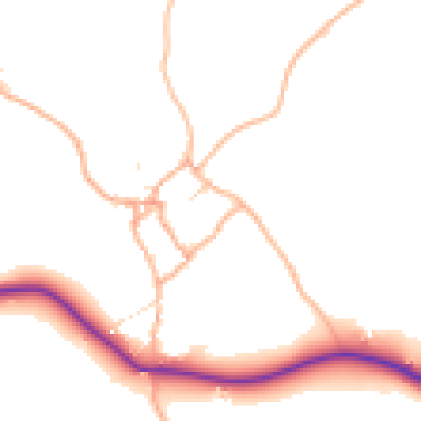 Daytime road noise heatmap for EX20 3RW