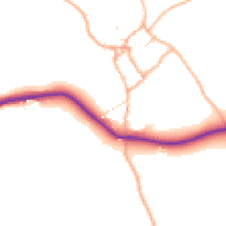 Daytime road noise heatmap for EX20 3SF