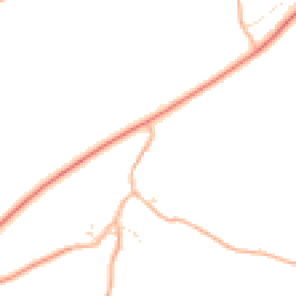 Daytime road noise heatmap for EX20 4EW