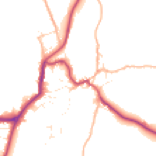 Daytime road noise heatmap for EX23 9FD