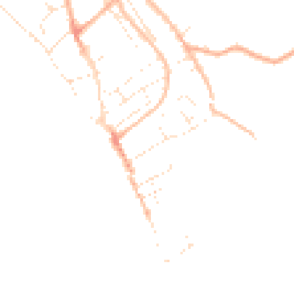 Daytime road noise heatmap for EX3 0AJ