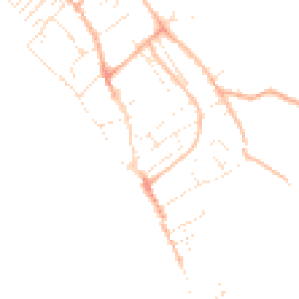 Daytime road noise heatmap for EX3 0HA