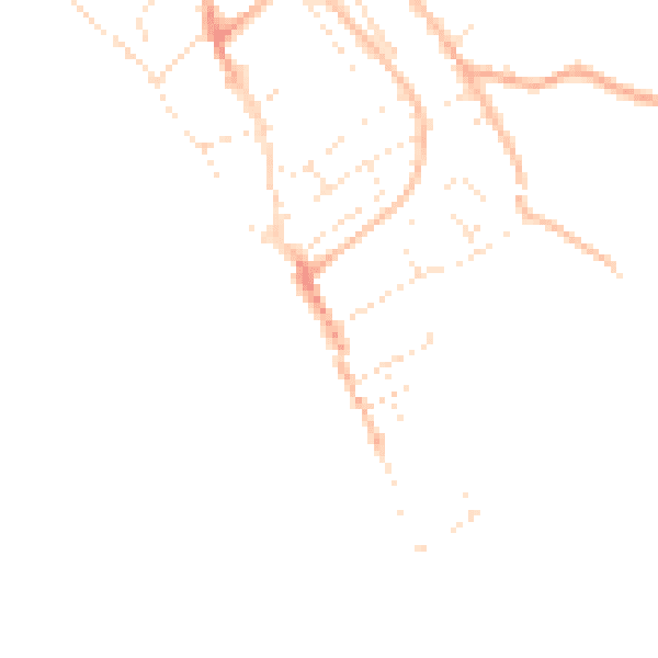 Daytime road noise heatmap for EX3 0JB