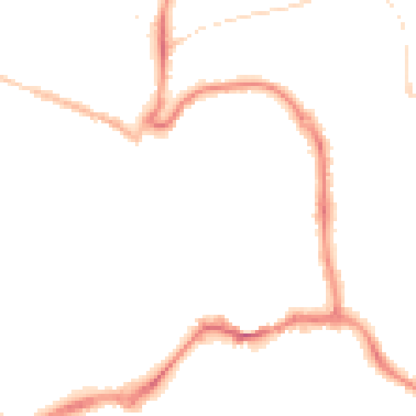 Night-time road noise heatmap for EX31 1BU