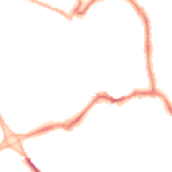 Night-time road noise heatmap for EX31 1EU