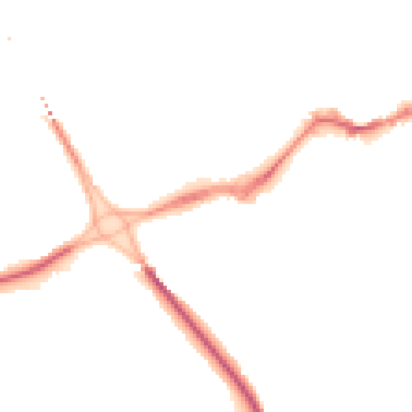 Night-time road noise heatmap for EX31 2AZ