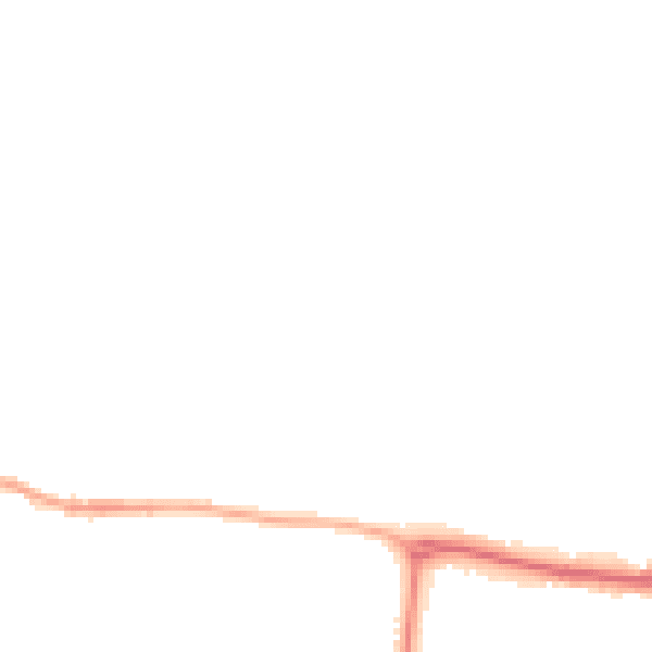 Night-time road noise heatmap for EX31 2FH
