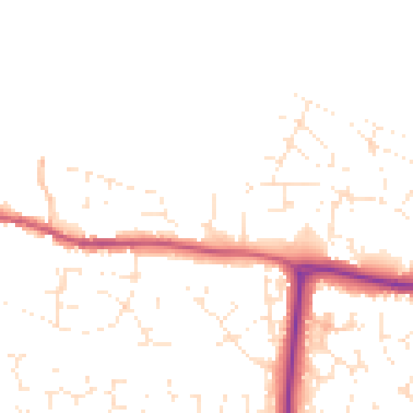 Daytime road noise heatmap for EX31 2LD