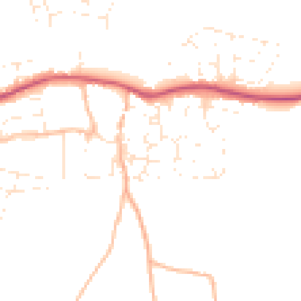 Daytime road noise heatmap for EX31 2PG