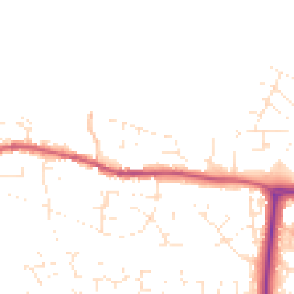Daytime road noise heatmap for EX31 2PY