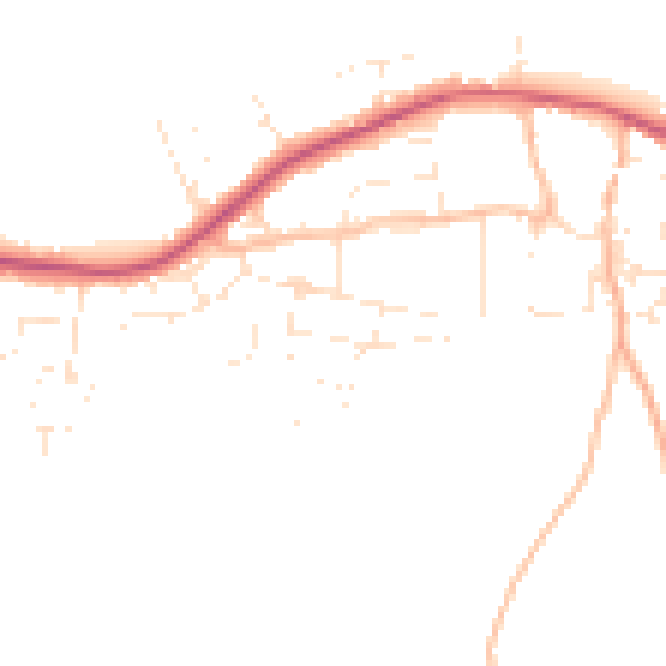 Daytime road noise heatmap for EX31 3DN