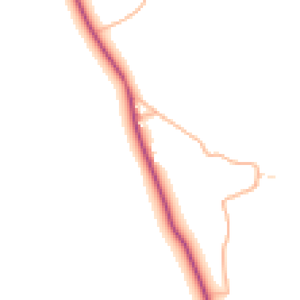Daytime road noise heatmap for EX31 3PS