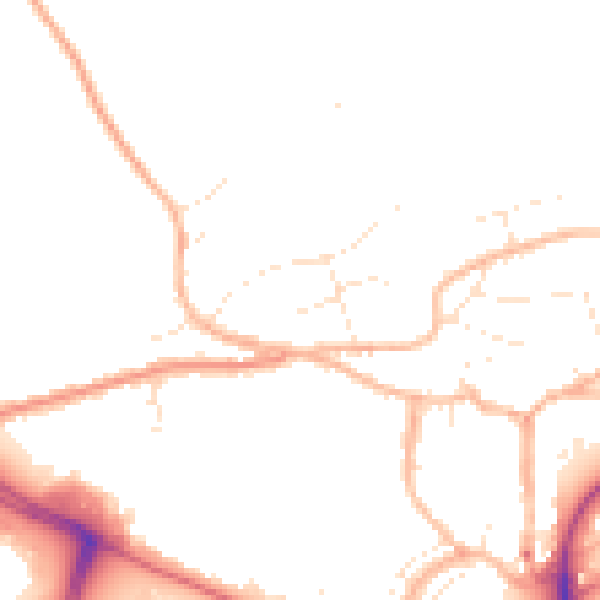 Daytime road noise heatmap for EX31 4AN