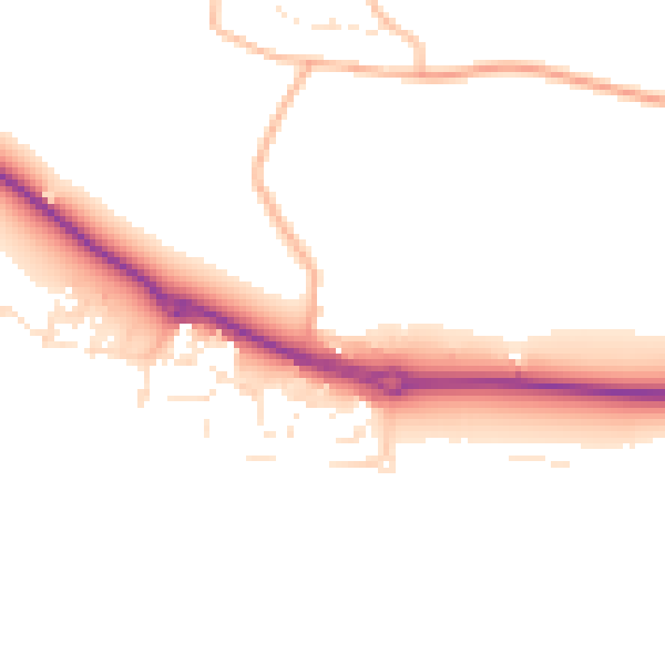 Daytime road noise heatmap for EX31 4BX