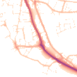 Daytime road noise heatmap for EX33 2AZ