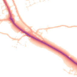 Daytime road noise heatmap for EX33 2DJ
