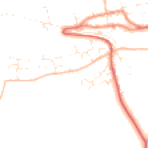 Daytime road noise heatmap for EX39 1AA