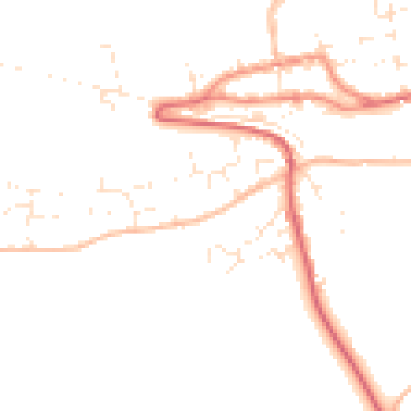 Daytime road noise heatmap for EX39 1AD