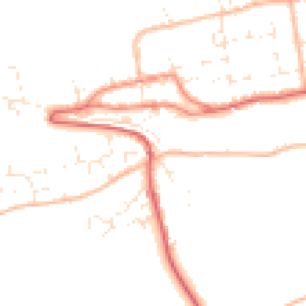 Daytime road noise heatmap for EX39 1AE