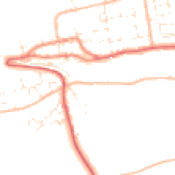 Daytime road noise heatmap for EX39 1AF