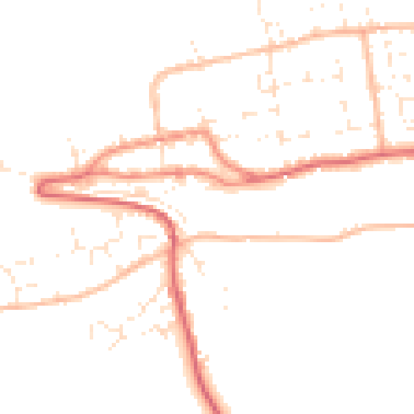 Daytime road noise heatmap for EX39 1AQ