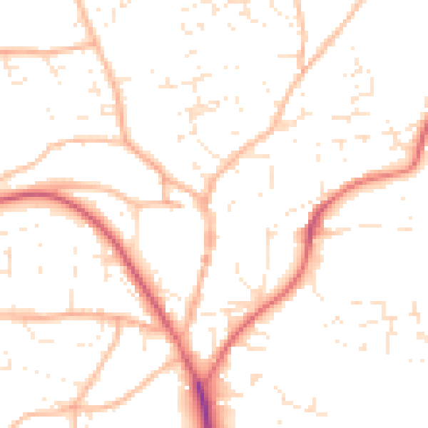 Daytime road noise heatmap for EX39 1AR