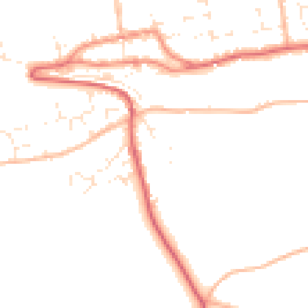 Daytime road noise heatmap for EX39 1BL