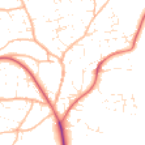 Daytime road noise heatmap for EX39 1BS