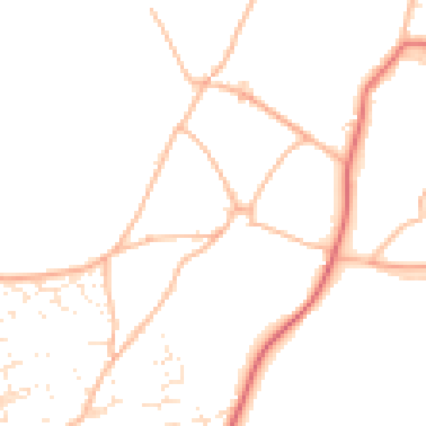 Daytime road noise heatmap for EX39 1BT