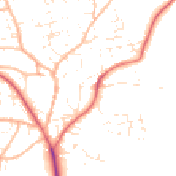 Daytime road noise heatmap for EX39 1BX