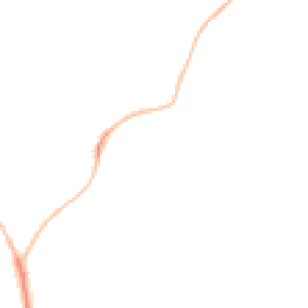 Night-time road noise heatmap for EX39 1BZ