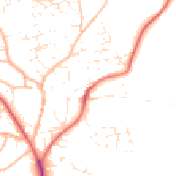 Daytime road noise heatmap for EX39 1DD