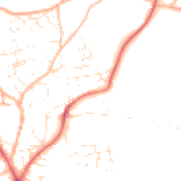 Daytime road noise heatmap for EX39 1DF