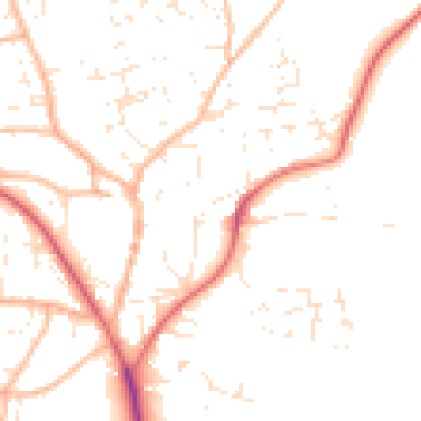 Daytime road noise heatmap for EX39 1DJ