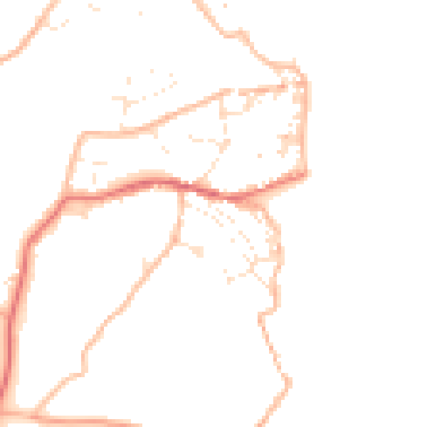 Daytime road noise heatmap for EX39 1FE