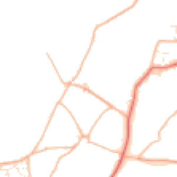Daytime road noise heatmap for EX39 1ND