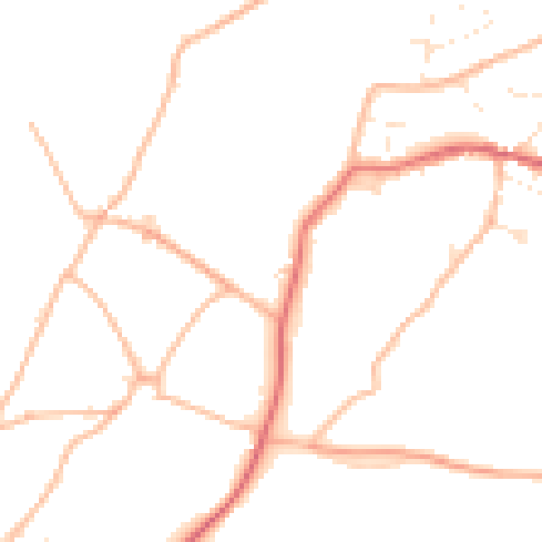 Daytime road noise heatmap for EX39 1PB