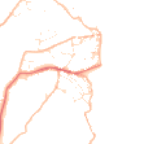 Daytime road noise heatmap for EX39 1PH