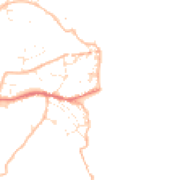 Daytime road noise heatmap for EX39 1PJ
