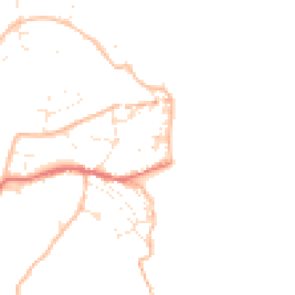 Daytime road noise heatmap for EX39 1PN