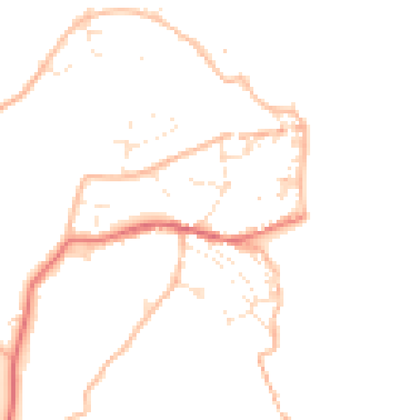 Daytime road noise heatmap for EX39 1PT